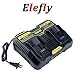 Elefly DCB102 Compatible with 20V Battery Charger DCB112 DCB115 DCB107 DCB104 for 12V 20V and 60V Max Battery DCB609 DCB606 DCB206 DCB203 DCB204 DCB124