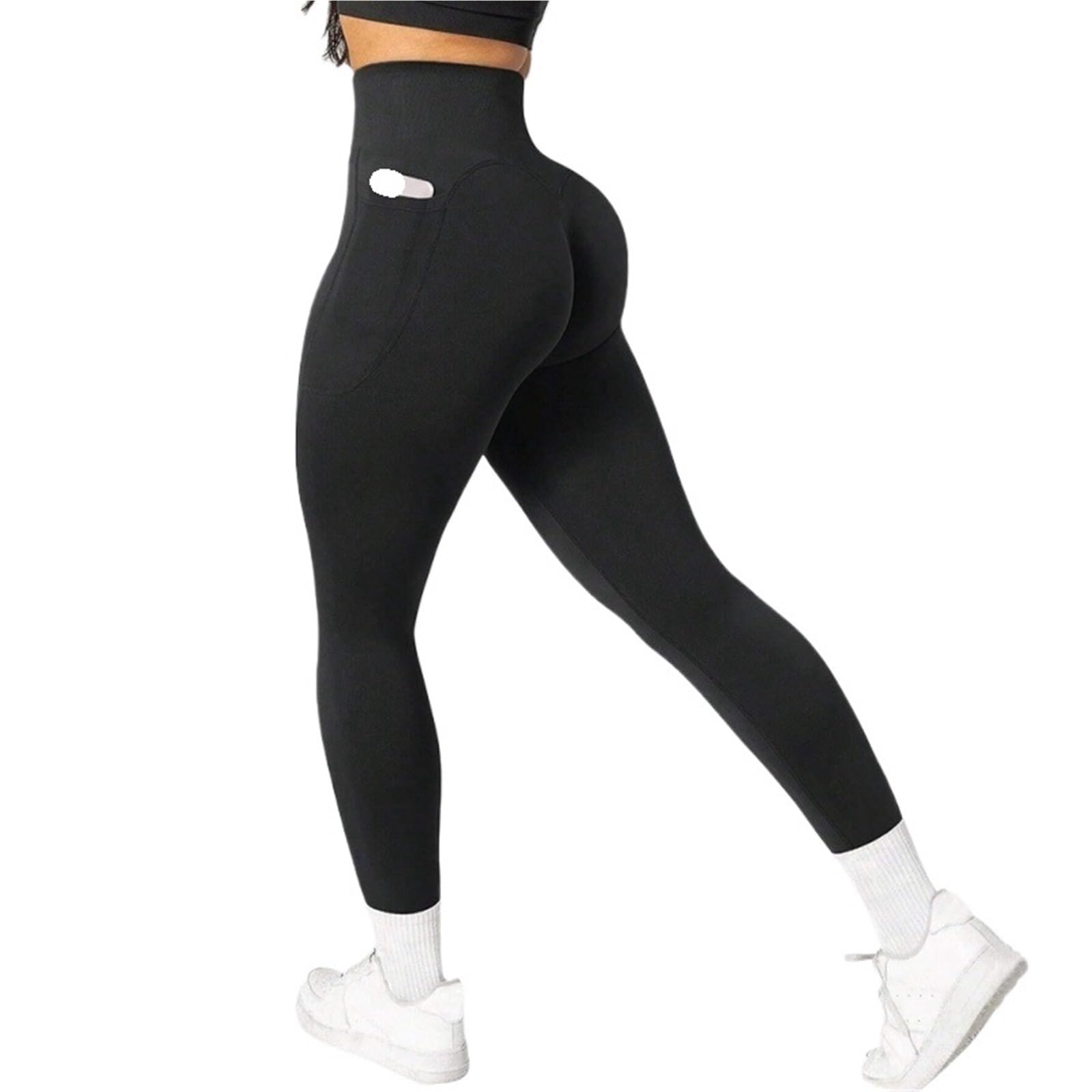 Leggings yoga realce glúteos sexy push up con bolsillos laterales y tejido elástico 8
