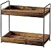Produktbild EWEMOSI Standregal Holz Arbeitsplatte Küchenregal mit 2 Ebenen Gewürzregal Metallstütze Badzimmer Aufbewahrung Regal Gewürzhalter Gewürzständer Organizer Vanity Tray