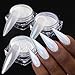 GZMAYUEN White Pearl Chrome Nail Powder, Mirror Effect Pearlescent Chrome Pigment Powder for Nails, Ice Aurora Nail Powder 3Pcs