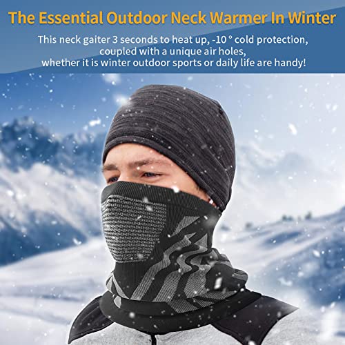 Acokac Winter Neck Gaiter, 2Pack Breathable Neck Warmer, Windproof Neck Mask,Face Cover Gators For Ski Motorcycle Cycling #TOP1