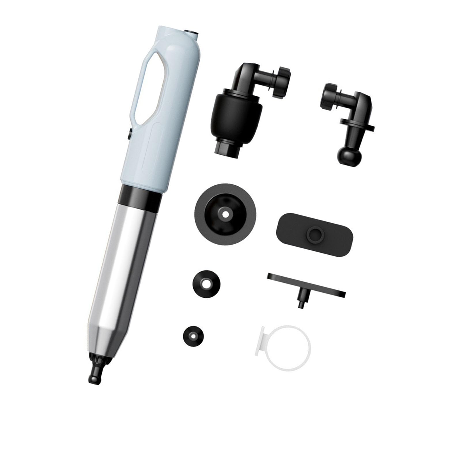 Kahdgss Grey Pressurized Toilet Snake Featuring Robust Metal Construction And Rubber Nozzle Rubber Nozzle Plunger