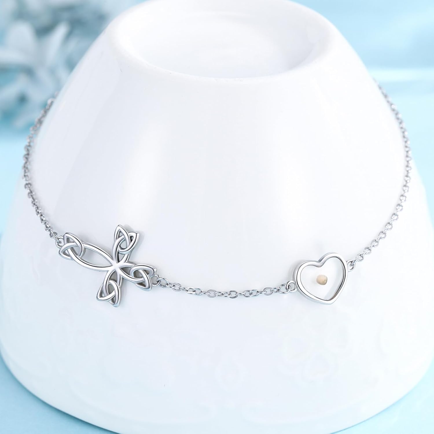 Palpitate Cross Bracelet for Women 925 Sterling Silver Faith Christian Themed Mustard Seed Jewelry Christmas Gifts - Image 2