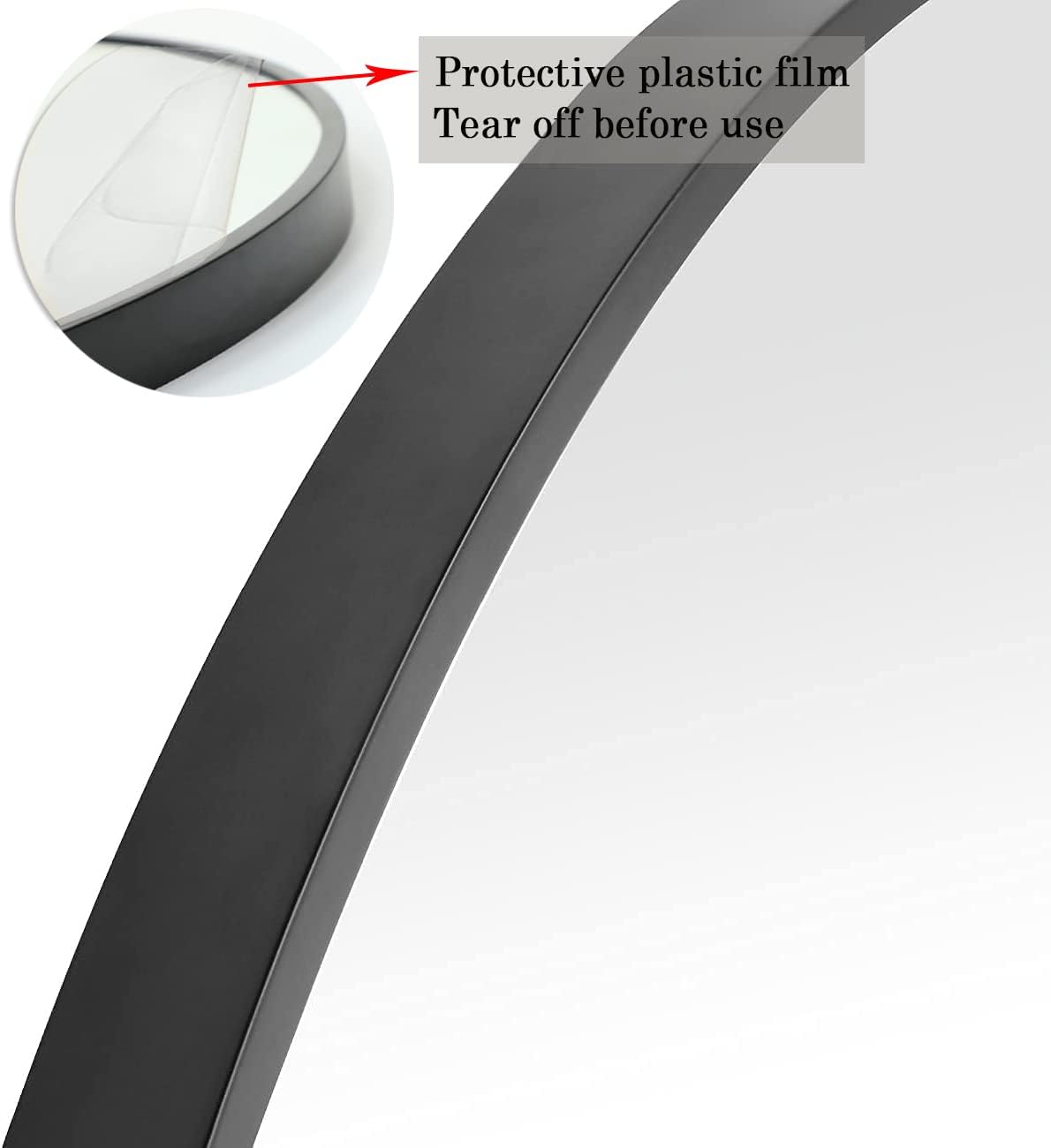 HOMPEN 24 Inch Round Wall Mirror, Rustic Accent Decor Mirror Mounted, Metal Round Bathroom Mirror for Wall Decor, Vanity, Makeup Table