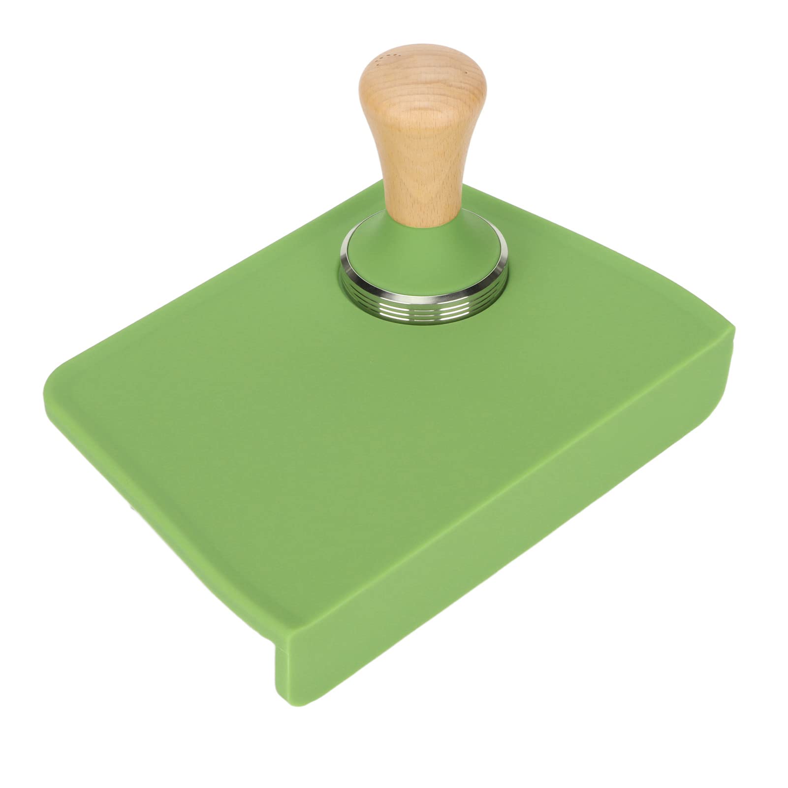 Wakects Tappetino Antipolvere per caffè Tappetino Antimanomissione in Silicone con Manico in Faggio 207 X 145 X 40 Mm Antipolvere Antiolio con Fessura Antimanomissione per la Postazione caffè dei