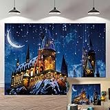 WDA Magic Castle Thema Hintergrund Zauberer Schule Fotografie Hintergrund Halloween Party Dekoration Banner Kuchen Tisch Liefert Kinder Portrait Studio Photo Booth Requisiten 7x5FT