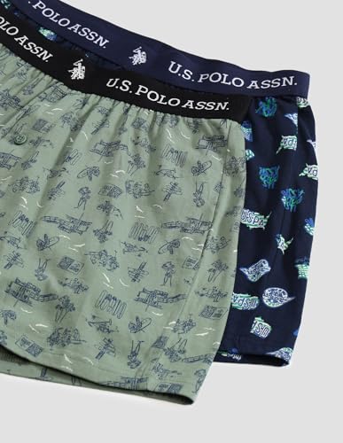 Image of U.S. Polo ASSN. Mens OEX09 Comfort Regular Fit Solid Boxers - Pack of 2
