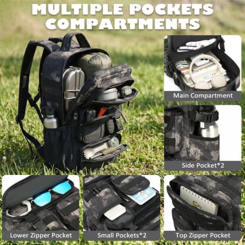 Image of Small Tactical Backpack for Men, 25L Military MOLLE EDC Daypack