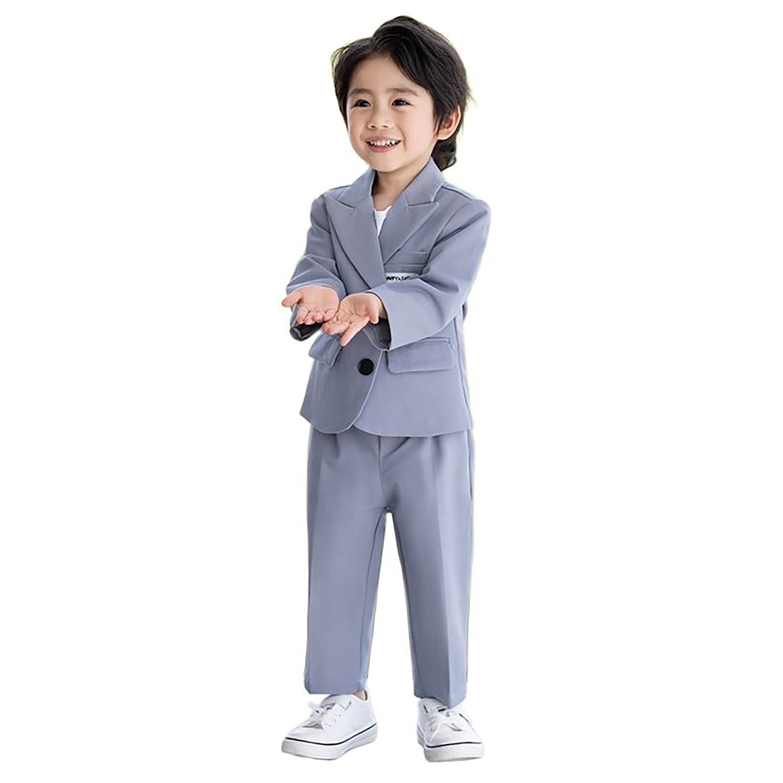 Bekleidungssets für Jungen Sommer set Kinder Freizeitanzug Jungen Business Anzüge Mantel 3 Stück Outfit Set Für Formelle Kleidung Mit Hose Floral Sommer Beachwear Kleidung