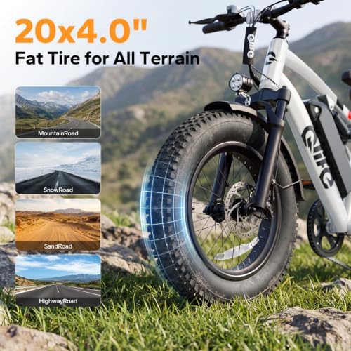 Qlife Racer Fat Tire 2.0 Electric Bike for Adults-Peak 1500W/1800W Motor image 12