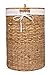 BIRDROCK HOME Seagrass Laundry Hamper with Lid & Liner - Handwoven Round Basket with Handles for Laundry/Dirty Clothes - Organizer, Storage, Shelves, Bin in Bathroom, Bedroom & Laundry Room - Natural