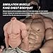 YZFQMXQK Silicone Muscle Suit Realistic Fake Muscle Costume Male Chest with Arms for Cosplay Halloween Props,Color2,L