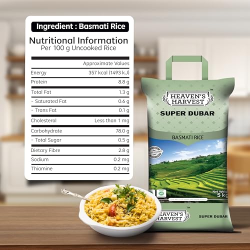 Image of Heaven's Harvest Super Dubar (Broken) Basmati Rice Tasty, Non-sticky & Rich Aroma | 5 KG