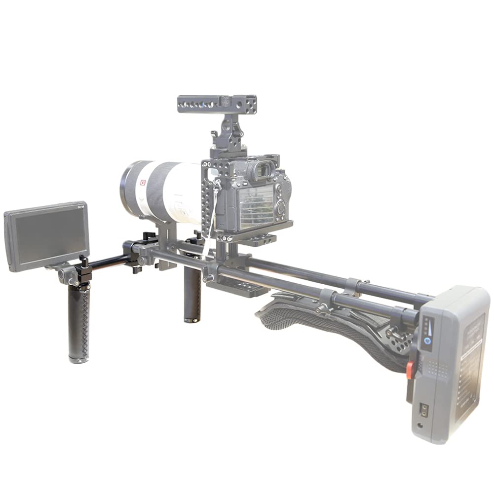 NICEYRIG Kit de la manija de la cámara con Abrazadera de Varilla de 15 mm Varilla de 30cm para cámara DSLR Hombro Rig Sistema de Apoyo