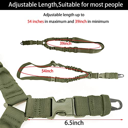 REDAPRIC 1 Punkt Sling Riemen für Gewehr einstellbare Flexible Schnellspanner EIN Punkt Gewehr Riemen langlebig Riemen mit Metallhaken für Outdoor-Sportarten (grün)