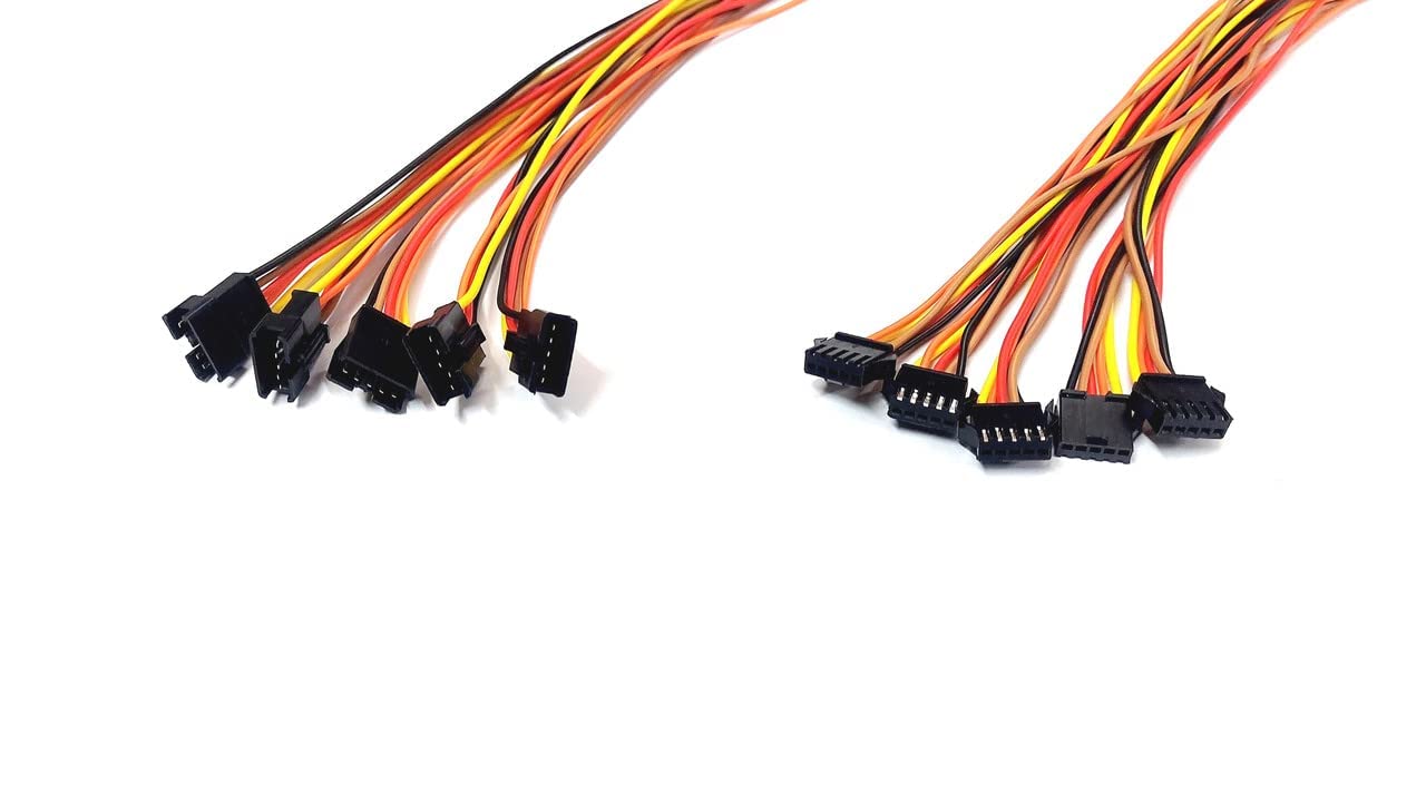 esptronics 5 pair jst connector wire male and female 5 pin locking type cable connector 27 cm�electrical cable wire for led light