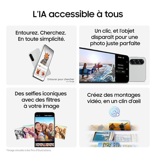 Samsung Galaxy A56 5G Smartphone Android Chargeur Secteur Rapide Inclus Smartphone déverrouillé Version FR - vue 4