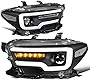 DNA Motoring HL-HPL-TTAM16-BK-CL1 Chasing Signal Projector Headlights LED Running Light Replacement For 16-20 Tacoma
