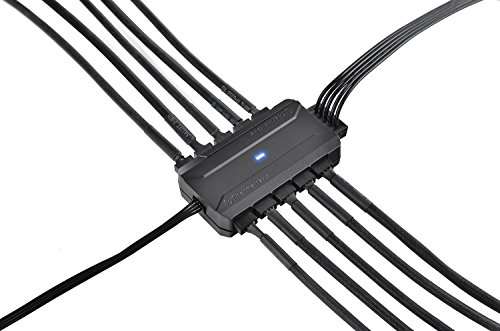 Image of Thermaltake Commander FP SATA Powered 10 Port 4-Pin PWM Fan Hub AC-023-AN1NAN-A1, 3.2 x 1.7 x 0.7 inches