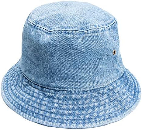 Gelante Solid Color 100% Cotton Bucket Hat for Women and Men Packable Travel Summer Beach Hat