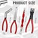 4Pcs Automotive Electrical Terminal Connector Separator Removal Tool, Electrical Disconnect Pliers, Automotive Clip Removal Tool, Electrical Connector Removal Tool with Hose Clamp Pliers and Tool Box
