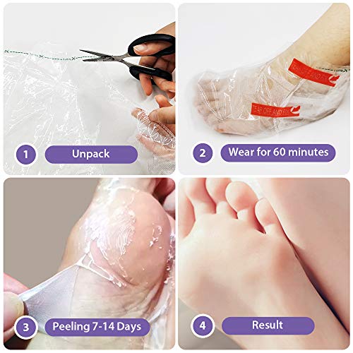 Foot Peel Mask 3 Pack, Dry Dead Skin Calluses Remover Exfoliating Repair Rough Cracked Heels for Baby Soft and Smooth… - Image 4