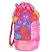 Bolsa Juguetes Playa, Plegable Bolsa de Playa de Malla con Cordón para Niños Juguetes de Almacenamiento (Rojo)