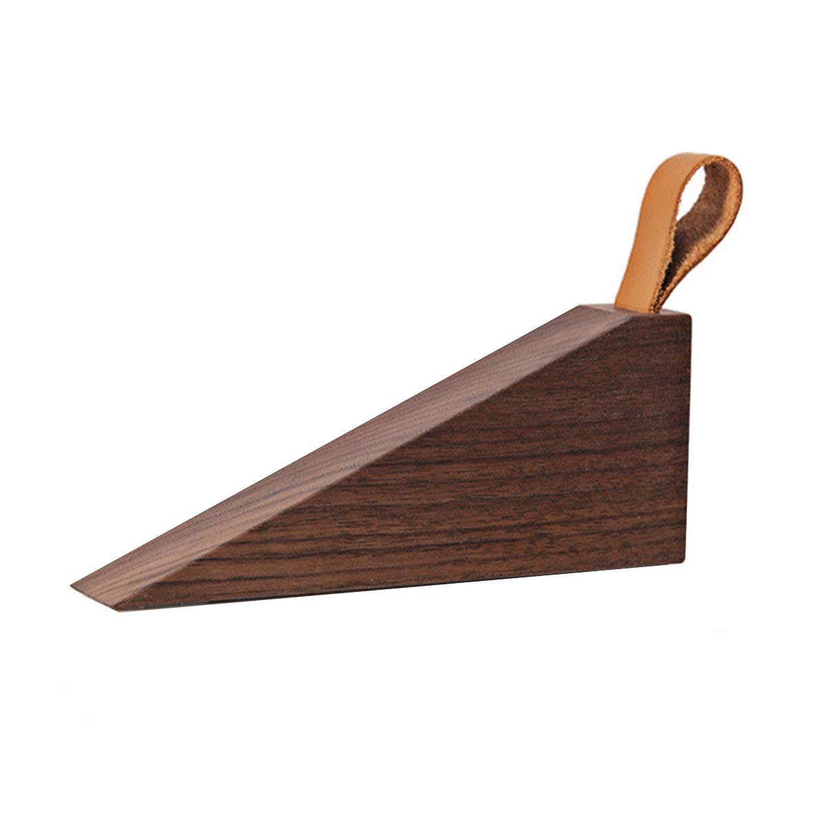 Soonhua Walnut Wood Door Stopper,Non-Slip Wooden Door Wedge Stopper Door Stop Wedges Baby Fingers Protector For Home Office