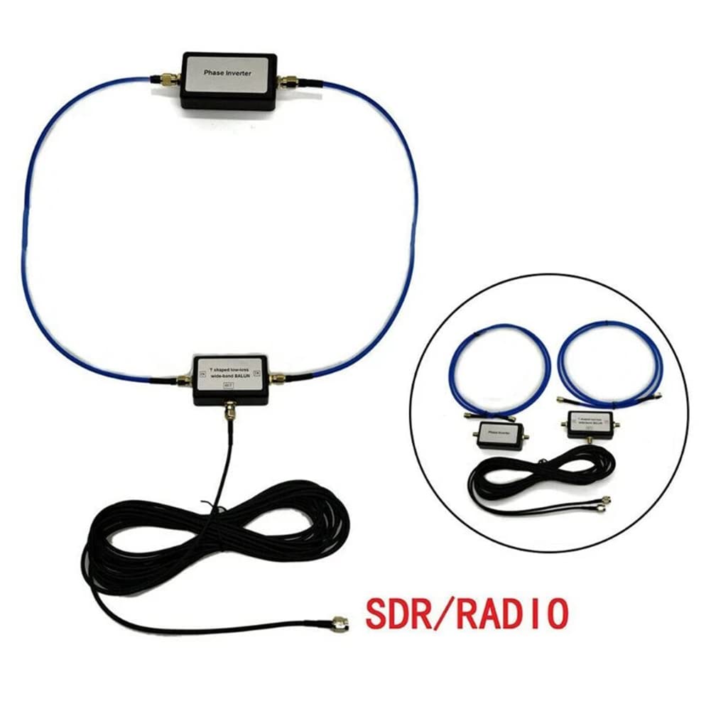 YouLoop Antenne électromagnétique portable 250 MW 10 kHz à 30 MHz Antenne magnétique passive portable avec RG402 + RG174 pour HF VHF