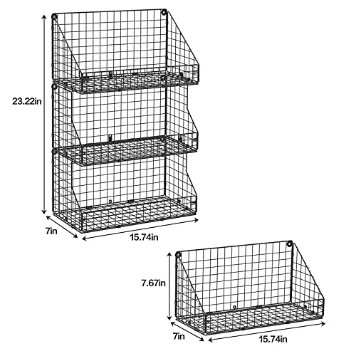 X-cosrack 3 Tier Large Stackable Snack Organizer - Versatile Wall Mounted Wire Storage Basket with Divider for Candy Chip Cans Bars - Ideal for Pantry Office Home by X-cosrack - Used condition - Image 7