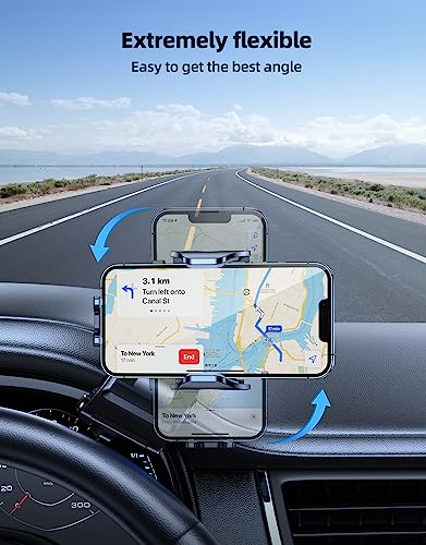 Vicseed Phone Mount For Car [Lifesaver To Keep Eyes On Road] Car Phone Mount In Front Of Steering Wheel, Never Get Distracted Car Phone Holder Mount, Grip On Dashboard Car Mount For Iphone & Android #TOP2