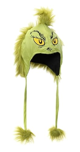 Grinch Deluxe Hoodie Hat - Velour and Faux Fur with