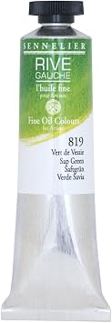 Sennelier Rive Gauche Fine Oil Color for Artists, 40ml Tube, Sap Green 819