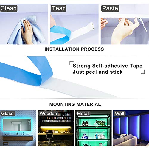 Vilsom Led Strip Lights, 20Ft Usb Led Light Strip Kit With Remote Control, Rgb 5050 Color Changing Led Lights For Tv Backlight, Bedroom, Room, Home Decor, 2 Rolls 10Ft #TOP5