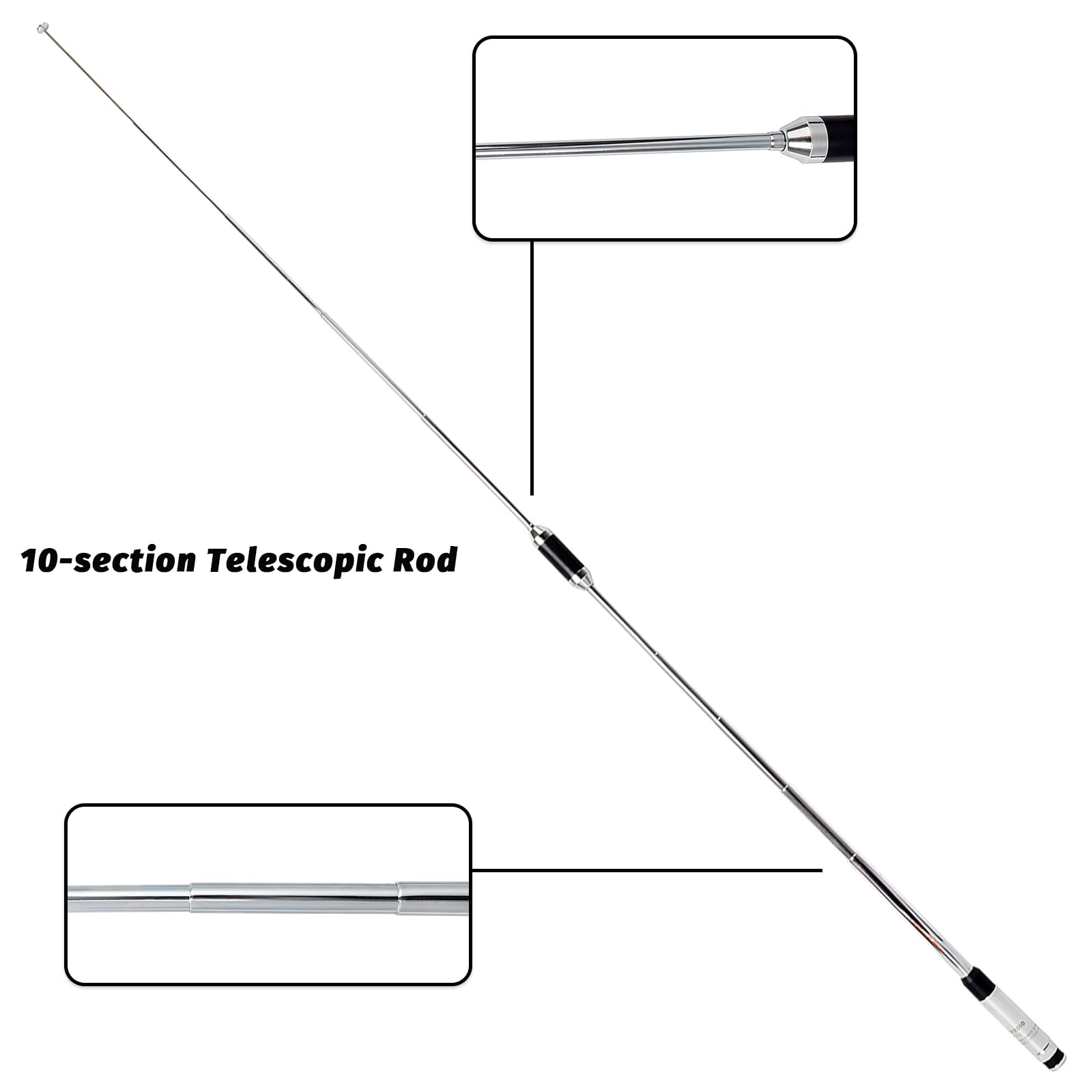 TWAYRDIO Antenna Telescopica BNC Dual-band 144/430 MHz – Da 28 A 109 Cm, Per Radio Portatili Kenwood, Icom, Yaesu, VSWR <1.5 - 6