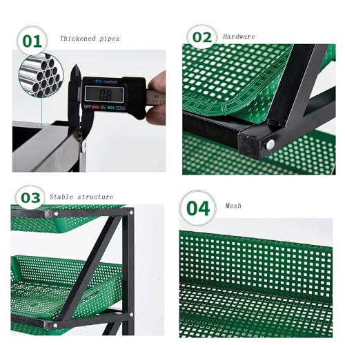 Vielseitiger Küchen-Nizer – Surmarket Regal mit 8 Körben für Snacks, Bodenaufbewahrung, braun, Merchandiser, platzsparende Lösung für Zuhause und Büro