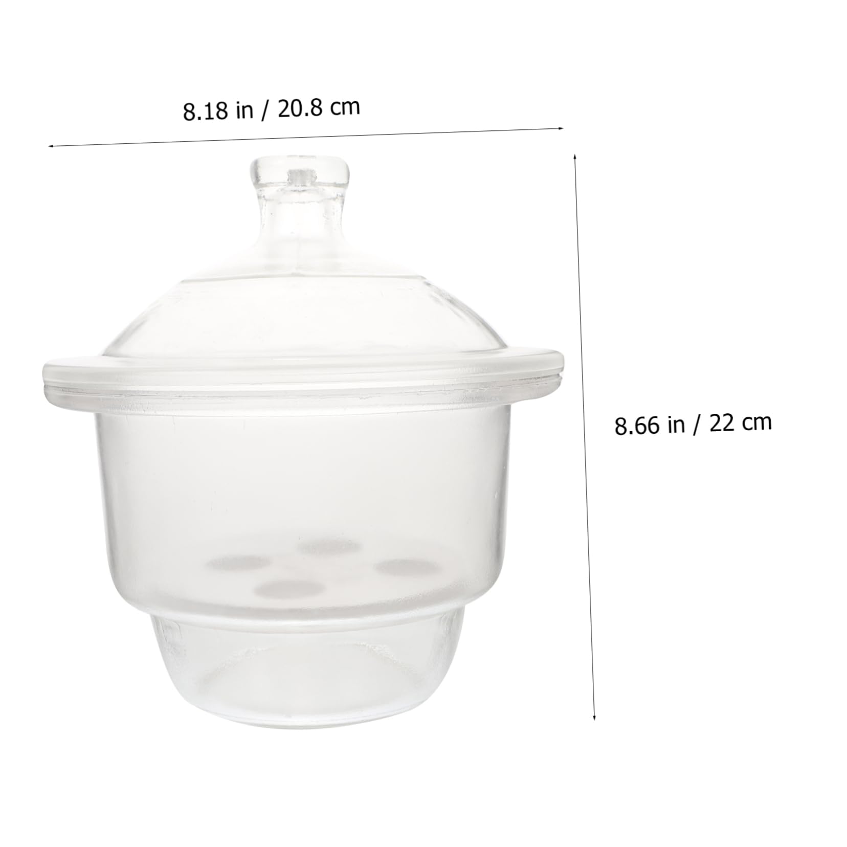MAGICLULU Bocal de Séchage en Verre sous Vide 150 Mm pour Laboratoire, Dessiccateur Chimique Résistant la Corrosion, Pot Déshydratant Solide pour Matériel Scientifique