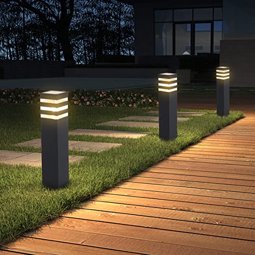 23.6In Pathway Light Hardwired E26 Walkway Lantern Outdoor Black Path Light by SLAWA - Used condition - Image 3