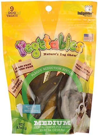 Pegetables Dental Chews for Dogs - Medium 8.7 Ounce (247 g) Bag(S)