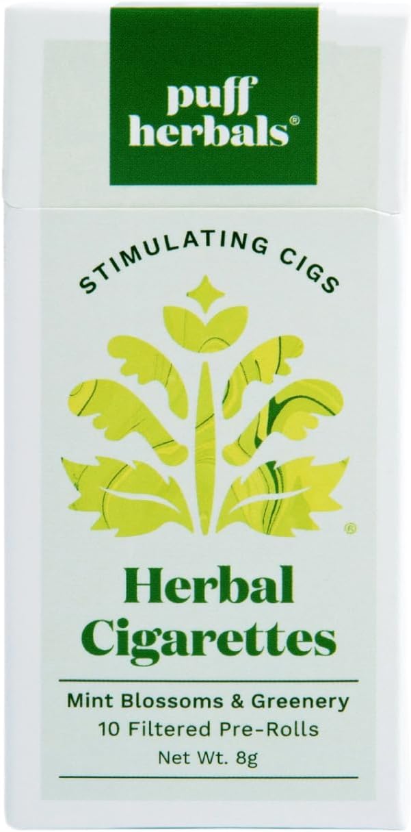 Stimulating Herbal Cigarettes | Tobacco-Free, Nicotine-Free | Peppermint