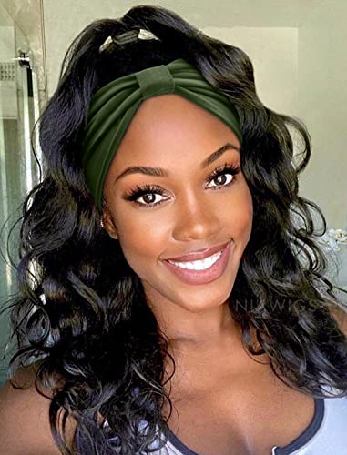 Tobeffect Wide Headbands For Women Wide Knotted Hairbands Turbans Non Slip Boho Head Wraps Hair Accessories For Girls Solid Color, 6 Packs #TOP4