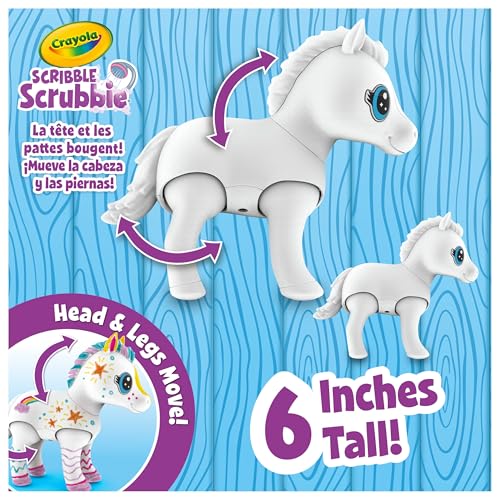 Crayola Scribble Scrubbie Jumbo Evie, Large Posable Animal Toy, 6 Inches, Horse - image 2