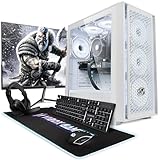 Inclus : écran 23 pouces, clavier et souris de jeu, casque, tapis de souris LED, adaptateur Wi-Fi 300 Mbps et Windows 11