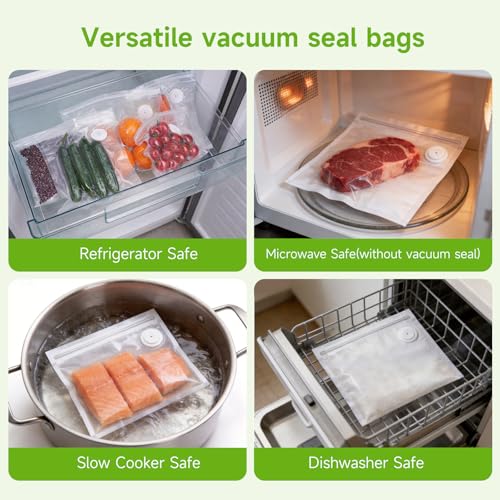 Image of Vixino Vacuum Sealer Bags for Food, 30 Reusable BPA-Free Vacuum Seal Bags