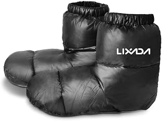 Outdoors Camping Slippers Warm Socks for Sleeping Bag Indoors Warm Boots Men Women Winter Duck Down Booties Slipper Boots Warm Feet Cover