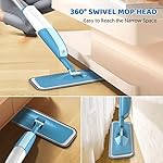 Spray Mops for Hardwood Floor Cleaning: MEXERRIS Wet Mops with 2 Bottles - Floor Mop with 4 Reusable Washable Pads for Swiffer Powermop - Dust Dry Mops with Spray for Laminate Wood Vinyl Tiles - Image 4