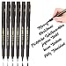Produktbild Kalligraphie Stift, 6 Stück Kalligraphie Stifte Set, Kalligraphie Füller, Kalligraphie-Marker,Kalligraphie Pinsel Schwarz von vier verschiedenen Größen für Kalligraphie,Hand-Lettering,Schriftzug