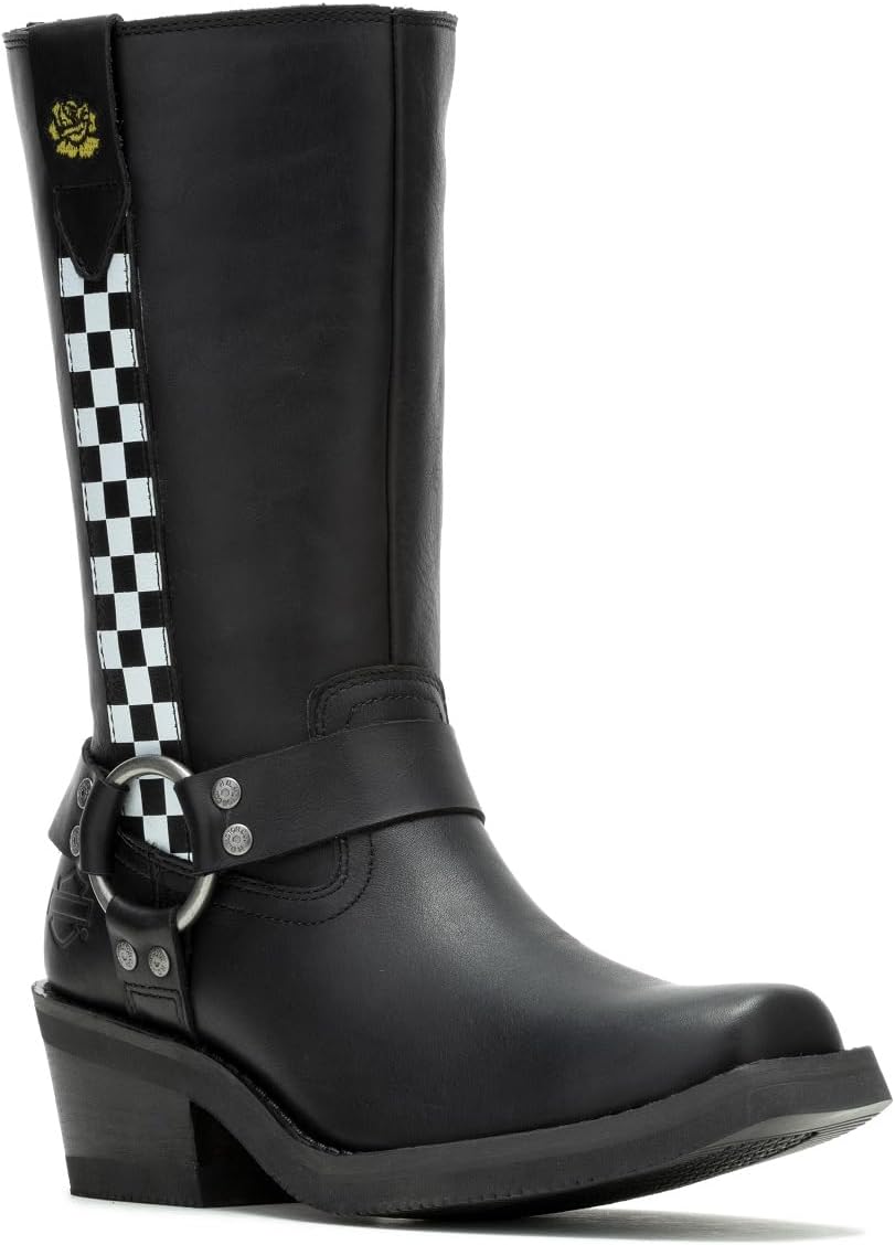 Harley-Davidson Women's Korsen Black 10" Waterproof Fashion Harness Boots D87296