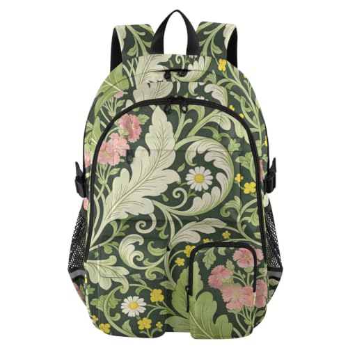 Mochilas de viaje con diseño de clavel rosa ergonómicas y repelentes al agua
