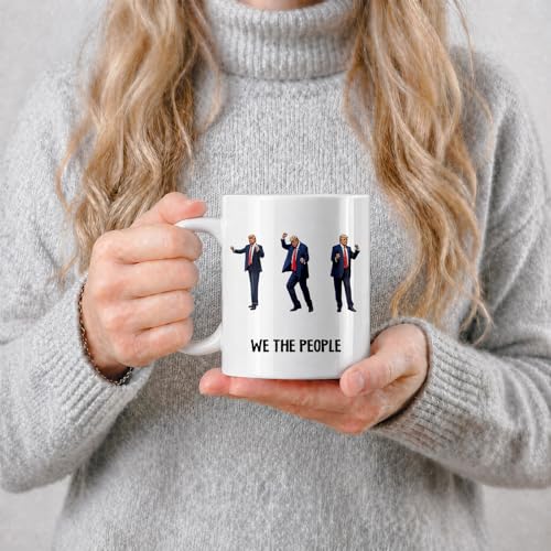 Taza de cerámica blanca We The People 11oz miniatura 2